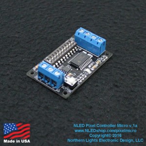 NLED Pixel Controller Micro - WS2812, WS2815, APA102, SK6812 + More