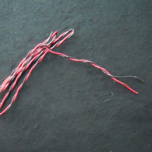 2AWG 2-Strand Twisted Wire - Red & Black - Per Foot