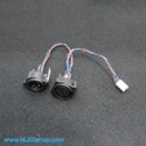 XLR Connector, 5-pin, Paired Harness, Panel Mount